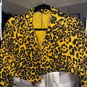 Cropped Blazer Cheetah Jacket